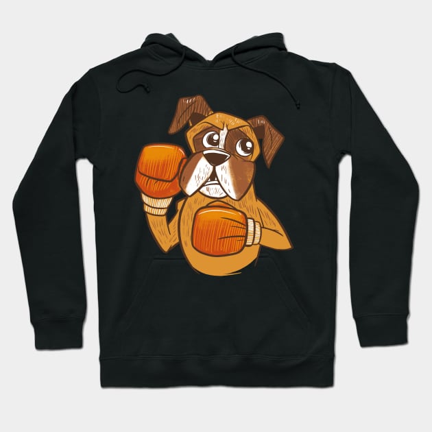 boxer-dog-boxing- Hoodie by petit-creativ